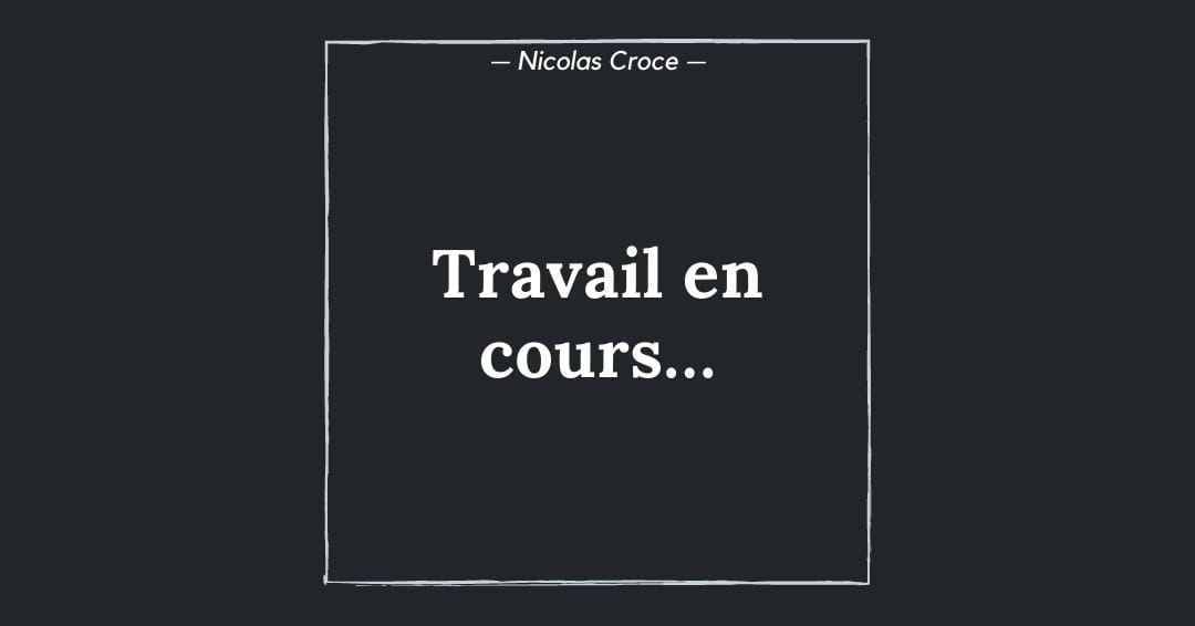 Travail en cours…