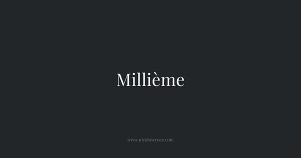 Millième